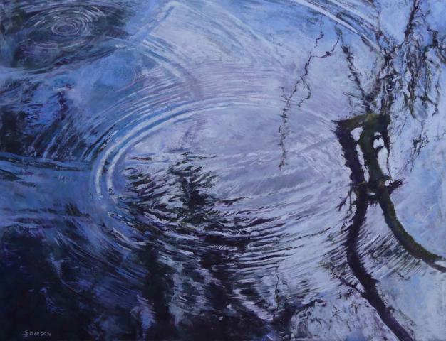round in the water - sylvie poirson pastel