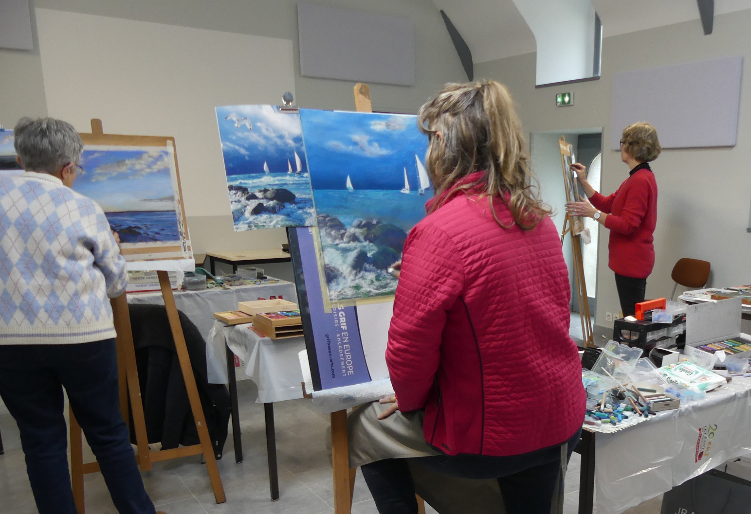 cours de pastel berric, stagiaires sylvie poirson